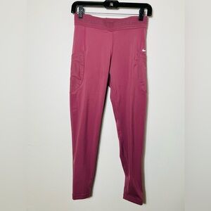 Nike Pro Women's Leggings‎ 7/8th Crop  Sz M Pink Casual Pockets Pull On